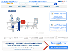 Tablet Screenshot of businessrater.com
